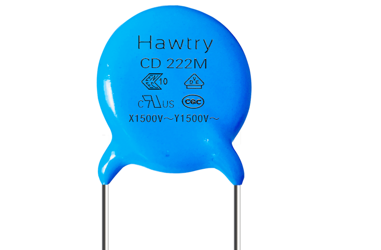 安规Y1电容222M400V/500VAC 2.2nF±20% P=10mm