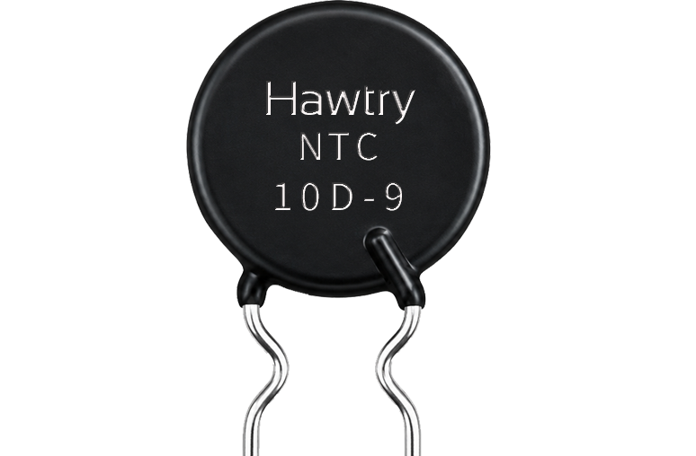 热敏电阻NTC 10D-9 10Ω±20% 2800K 2A -40℃~+150℃ 插件,P=7.5m 内弯脚